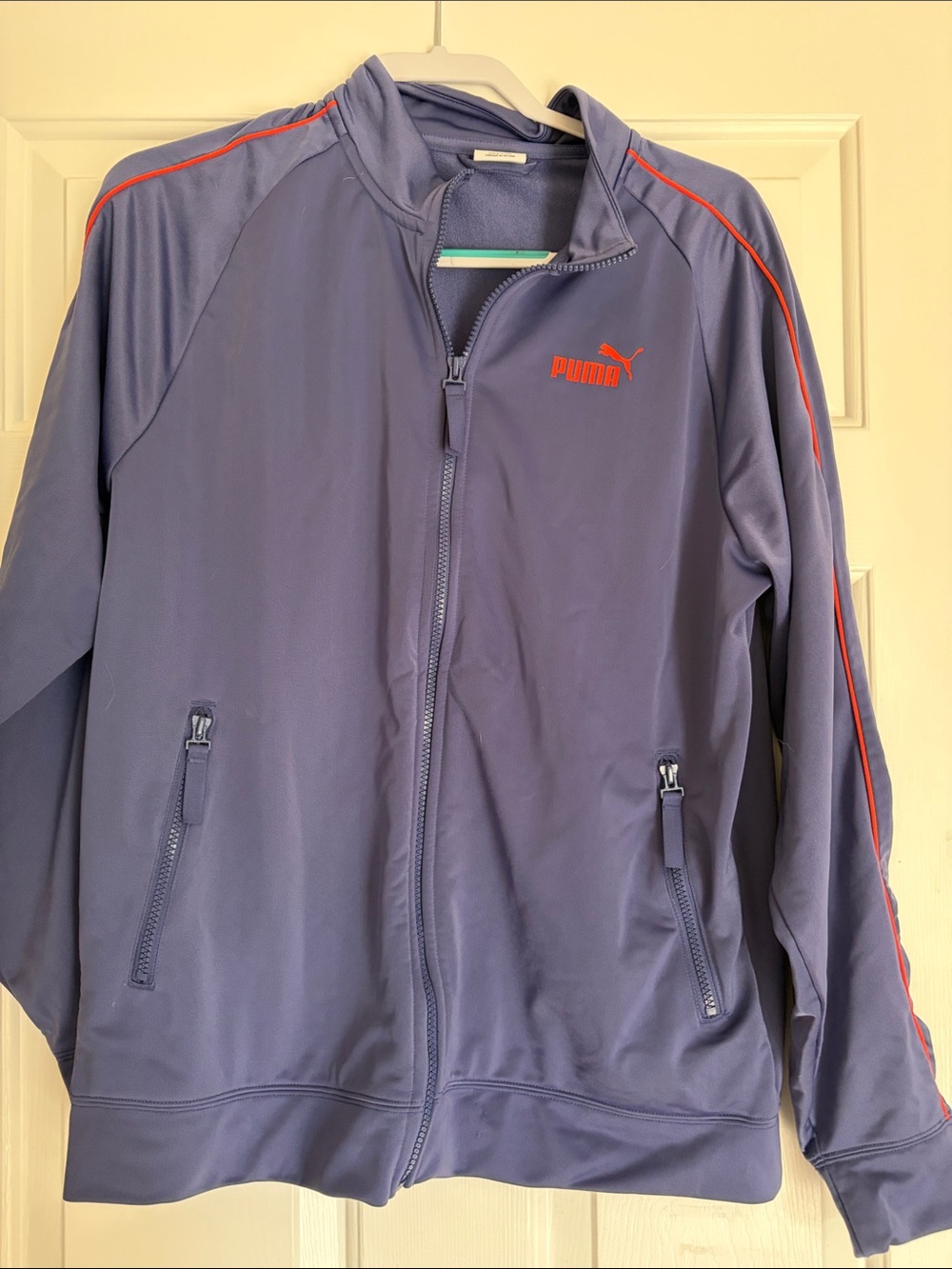 Puma Men’s Lavender Track Jacket with Red Piping
